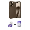 MARSİLYAN™- iPhone 17 Pro Max Kılıf Eksen Form Prime - Siyah Bilvis 5in1 3D Magic Cam Ekran Koruyucu + Bilvis Titan Kamera Lens - TU