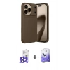 MARSİLYAN™- iPhone 17 Pro Max Kılıf Eksen Form Prime - Siyah Bilvis 5in1 5D Magic Hayalet Cam Ekran Koruyucu + Bilvis Titan Kamera Lens - LT