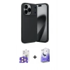 MARSİLYAN™- iPhone 17 Pro Max Kılıf Eksen Form Prime - Siyah Bilvis 5in1 5D Magic Hayalet Cam Ekran Koruyucu + Bilvis Titan Kamera Lens - TU