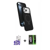 MARSİLYAN™- iPhone 17 Pro Max Kılıf İz Işık Koleksiyonu - Şeffaf 360 Full Body Arka Koruyucu + Bilvis Titan Kamera Lens - GS