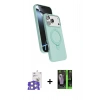 MARSİLYAN™- iPhone 17 Pro Max Kılıf İz Işık Koleksiyonu - Şeffaf 360 Full Body Arka Koruyucu + Bilvis Titan Kamera Lens - GS