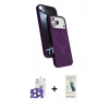 MARSİLYAN™- iPhone 17 Pro Max Kılıf İz Işık Koleksiyonu - Şeffaf Pasifik Cam Ekran Koruyucu + Bilvis Titan Kamera Lens - NLGY