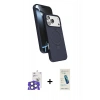 MARSİLYAN™- iPhone 17 Pro Max Kılıf İz Işık Koleksiyonu - Şeffaf Pasifik Cam Ekran Koruyucu + Bilvis Titan Kamera Lens - NLGY