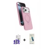 MARSİLYAN™- iPhone 17 Pro Max Kılıf İz Işık Koleksiyonu - Şeffaf Pasifik Cam Ekran Koruyucu + Bilvis Titan Kamera Lens - NLGY