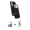 MARSİLYAN™- iPhone 17 Pro Max Kılıf İz Işık Koleksiyonu - Şeffaf Pasifik Cam Ekran Koruyucu + Bilvis Titan Kamera Lens - NLGY
