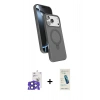 MARSİLYAN™- iPhone 17 Pro Max Kılıf İz Işık Koleksiyonu - Şeffaf Pasifik Cam Ekran Koruyucu + Bilvis Titan Kamera Lens - LT