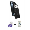 MARSİLYAN™- iPhone 17 Pro Max Kılıf İz Işık Koleksiyonu - Şeffaf Pasifik Cam Ekran Koruyucu + Bilvis Titan Kamera Lens - LT