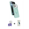 MARSİLYAN™- iPhone 17 Pro Max Kılıf İz Işık Koleksiyonu - Şeffaf Pasifik Cam Ekran Koruyucu + Bilvis Titan Kamera Lens - NLGY
