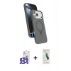 MARSİLYAN™- iPhone 17 Pro Max Kılıf İz Işık Koleksiyonu - Şeffaf Pasifik Cam Ekran Koruyucu + Bilvis Titan Kamera Lens - NLGY