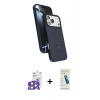 MARSİLYAN™- iPhone 17 Pro Max Kılıf İz Işık Koleksiyonu - Şeffaf Pasifik Cam Ekran Koruyucu + Bilvis Titan Kamera Lens - TU