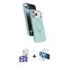 MARSİLYAN™- iPhone 17 Pro Max Kılıf İz Işık Koleksiyonu - Siyah 3D Antistatik Cam Ekran Koruyucu + Bilvis Titan Kamera Lens - GS