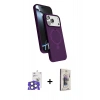 MARSİLYAN™- iPhone 17 Pro Max Kılıf İz Işık Koleksiyonu - Siyah Bilvis 3D Cam Ekran Koruyucu + Bilvis Titan Kamera Lens - NLGY