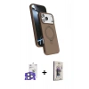 MARSİLYAN™- iPhone 17 Pro Max Kılıf İz Işık Koleksiyonu - Siyah Bilvis 3D Cam Ekran Koruyucu + Bilvis Titan Kamera Lens - NLGY