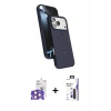MARSİLYAN™- iPhone 17 Pro Max Kılıf İz Işık Koleksiyonu - Siyah Bilvis 3X AR Hayalet Cam Ekran Koruyucu + Bilvis Titan Kamera Lens - TU