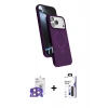 MARSİLYAN™- iPhone 17 Pro Max Kılıf İz Işık Koleksiyonu - Siyah Bilvis 3X AR Hayalet Cam Ekran Koruyucu + Bilvis Titan Kamera Lens - TU