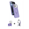 MARSİLYAN™- iPhone 17 Pro Max Kılıf İz Işık Koleksiyonu - Siyah Bilvis 3X AR Hayalet Cam Ekran Koruyucu + Bilvis Titan Kamera Lens - GS
