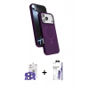 MARSİLYAN™- iPhone 17 Pro Max Kılıf İz Işık Koleksiyonu - Siyah Bilvis 3X AR HD Cam Ekran Koruyucu + Bilvis Titan Kamera Lens - LT