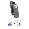 MARSİLYAN™- iPhone 17 Pro Max Kılıf İz Işık Koleksiyonu - Siyah Bilvis 3X AR HD Cam Ekran Koruyucu + Bilvis Titan Kamera Lens - TU