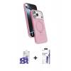 MARSİLYAN™- iPhone 17 Pro Max Kılıf İz Işık Koleksiyonu - Siyah Bilvis 3X AR HD Cam Ekran Koruyucu + Bilvis Titan Kamera Lens - LT