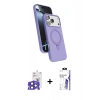 MARSİLYAN™- iPhone 17 Pro Max Kılıf İz Işık Koleksiyonu - Siyah Bilvis 3X AR HD Cam Ekran Koruyucu + Bilvis Titan Kamera Lens - LT