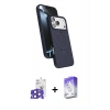MARSİLYAN™- iPhone 17 Pro Max Kılıf İz Işık Koleksiyonu - Siyah Bilvis 5in1 3D Magic Cam Ekran Koruyucu + Bilvis Titan Kamera Lens - LT