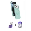 MARSİLYAN™- iPhone 17 Pro Max Kılıf İz Işık Koleksiyonu - Siyah Bilvis 5in1 3D Magic Cam Ekran Koruyucu + Bilvis Titan Kamera Lens - TU