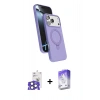 MARSİLYAN™- iPhone 17 Pro Max Kılıf İz Işık Koleksiyonu - Siyah Bilvis 5in1 3D Magic Cam Ekran Koruyucu + Bilvis Titan Kamera Lens - NLGY