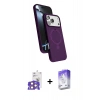 MARSİLYAN™- iPhone 17 Pro Max Kılıf İz Işık Koleksiyonu - Siyah Bilvis 5in1 3D Magic Cam Ekran Koruyucu + Bilvis Titan Kamera Lens - TU