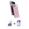 MARSİLYAN™- iPhone 17 Pro Max Kılıf İz Işık Koleksiyonu - Siyah Bilvis 5in1 3D Magic Cam Ekran Koruyucu + Bilvis Titan Kamera Lens - LT