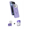MARSİLYAN™- iPhone 17 Pro Max Kılıf İz Işık Koleksiyonu - Siyah Bilvis 5in1 3D Magic Cam Ekran Koruyucu + Bilvis Titan Kamera Lens - LT
