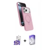 MARSİLYAN™- iPhone 17 Pro Max Kılıf İz Işık Koleksiyonu - Siyah Bilvis 5in1 3D Magic Cam Ekran Koruyucu + Bilvis Titan Kamera Lens - TU
