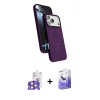 MARSİLYAN™- iPhone 17 Pro Max Kılıf İz Işık Koleksiyonu - Siyah Bilvis 5in1 5D Magic Hayalet Cam Ekran Koruyucu + Bilvis Titan Kamera Lens - TU