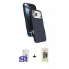 MARSİLYAN™- iPhone 17 Pro Max Kılıf İz Işık Koleksiyonu - Siyah Joko Magic 5D Hayalet Cam + Bilvis Titan Kamera Lens - LT