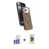 MARSİLYAN™- iPhone 17 Pro Max Kılıf İz Işık Koleksiyonu - Siyah Joko Magic 5D Hayalet Cam + Bilvis Titan Kamera Lens - TU