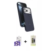 MARSİLYAN™- iPhone 17 Pro Max Kılıf İz Işık Koleksiyonu - Siyah Joko Magic 5D Hayalet Cam + Bilvis Titan Kamera Lens - TU