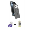 MARSİLYAN™- iPhone 17 Pro Max Kılıf İz Işık Koleksiyonu - Siyah Joko Magic 5D Hayalet Cam + Bilvis Titan Kamera Lens - LT