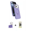 MARSİLYAN™- iPhone 17 Pro Max Kılıf İz Işık Koleksiyonu - Siyah Joko Magic 5D Hayalet Cam + Bilvis Titan Kamera Lens - LT
