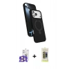 MARSİLYAN™- iPhone 17 Pro Max Kılıf İz Işık Koleksiyonu - Siyah Joko Magic 5D Hayalet Cam + Bilvis Titan Kamera Lens - TU