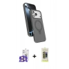 MARSİLYAN™- iPhone 17 Pro Max Kılıf İz Işık Koleksiyonu - Siyah Joko Magic 5D Hayalet Cam + Bilvis Titan Kamera Lens - TU