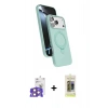 MARSİLYAN™- iPhone 17 Pro Max Kılıf İz Işık Koleksiyonu - Siyah Joko Magic 5D Hayalet Cam + Bilvis Titan Kamera Lens - TU
