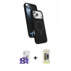 MARSİLYAN™- iPhone 17 Pro Max Kılıf İz Işık Koleksiyonu - Siyah Joko Magic 5D Hayalet Cam + Bilvis Titan Kamera Lens - LT