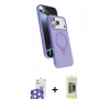 MARSİLYAN™- iPhone 17 Pro Max Kılıf İz Işık Koleksiyonu - Siyah Joko Magic 5D Hayalet Cam + Bilvis Titan Kamera Lens - GS