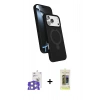 MARSİLYAN™- iPhone 17 Pro Max Kılıf İz Işık Koleksiyonu - Siyah Joko Magic 5D Hayalet Cam + Bilvis Titan Kamera Lens - GS