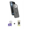MARSİLYAN™- iPhone 17 Pro Max Kılıf İz Işık Koleksiyonu - Siyah Joko Magic 5D Hayalet Cam + Bilvis Titan Kamera Lens - GS