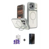 MARSİLYAN™- iPhone 17 Pro Max Kılıf İz Modern Prime - Siyah 3D Antistatik Hayalet Cam Ekran Koruyucu + Bilvis Titan Kamera Lens - TU
