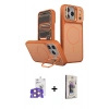 MARSİLYAN™- iPhone 17 Pro Max Kılıf İz Modern Prime - Siyah Bilvis 3D Cam Ekran Koruyucu + Turuncu Bilvis Titan Kamera Lens