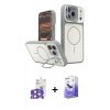 MARSİLYAN™- iPhone 17 Pro Max Kılıf İz Modern Prime - Siyah Bilvis 5in1 5D Magic Hayalet Cam Ekran Koruyucu + Bilvis Titan Kamera Lens - TU