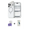 MARSİLYAN™- iPhone 17 Pro Max Kılıf Kıvılcım Form Prime - Şeffaf Pasifik Cam Ekran Koruyucu + Bilvis Titan Kamera Lens - LT