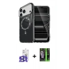 MARSİLYAN™- iPhone 17 Pro Max Kılıf Kıvılcım Form Prime - Siyah 360 Mat Full Body Arka Koruyucu + Bilvis Titan Kamera Lens - LT
