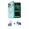MARSİLYAN™- iPhone 17 Pro Max Kılıf Kıvılcım Form Prime - Siyah 3D Antistatik Cam Ekran Koruyucu + Bilvis Titan Kamera Lens - NLGY